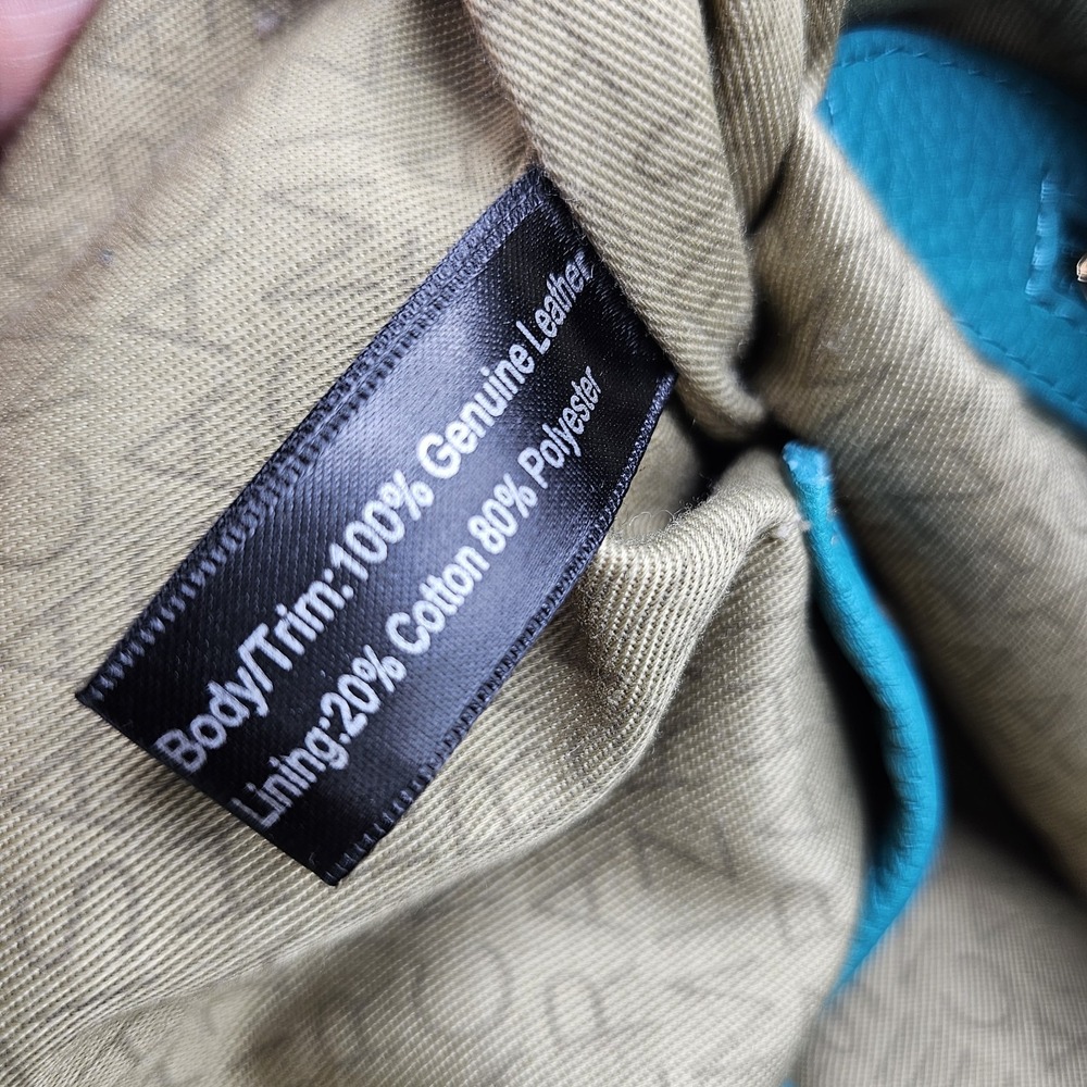 Isaac Mazrahi Bridgehampton Teal Leather Hobo Bag - Picture 11 of 12